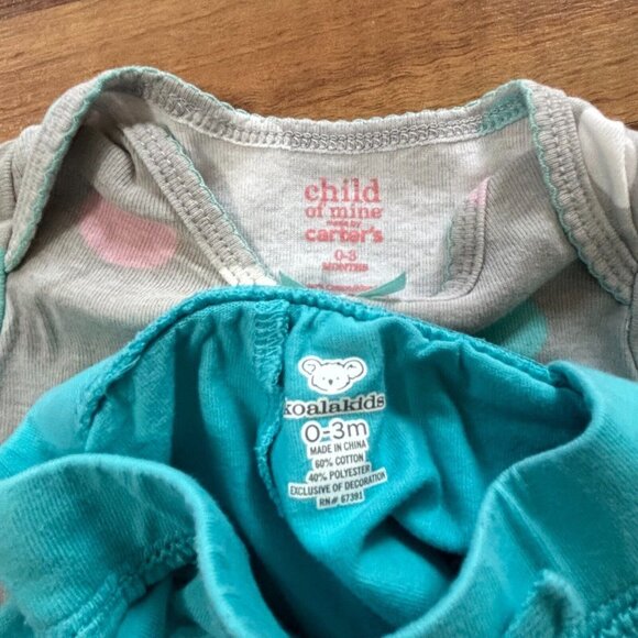 Baby Girls Clothes Lot 10 Piece Spring Summer Outfit Dresses Rompers 0-3 Months - Picture 15 of 16